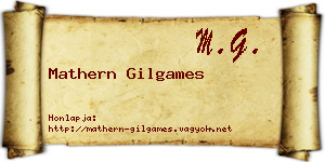 Mathern Gilgames névjegykártya